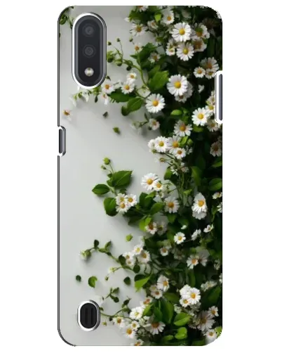 Чехол для Samsung Galaxy M01 Core (A013F) с картинкой «Ветка мелких белых цветов»