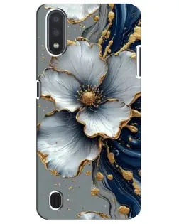 Чехол для Samsung Galaxy M01 Core (A013F) с картинкой «Белый цветок и золотой флюид» Чехол для Samsung Galaxy M01 Core (A013F) с картинкой «Белый цветок и золотой флюид»