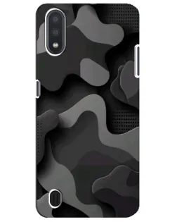 Чехол для Samsung Galaxy M01 Core (A013F) с картинкой «Темный абстрактный камуфляж»