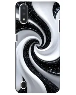 Чехол для Samsung Galaxy M01 Core (A013F) с картинкой «Черно-белая спираль»