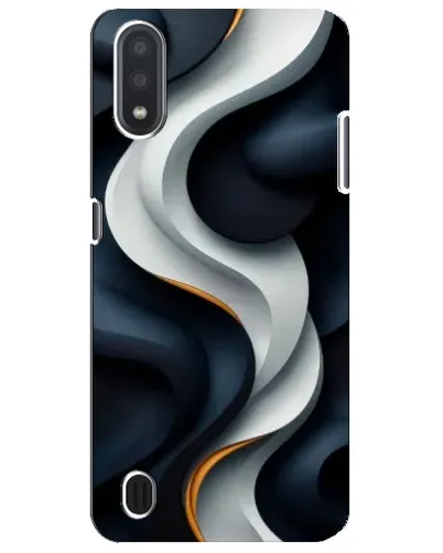 Чехол для Samsung Galaxy M01 Core (A013F) с картинкой «Объемные черно-белые ленты» Чехол для Samsung Galaxy M01 Core (A013F) с картинкой «Объемные черно-белые ленты»