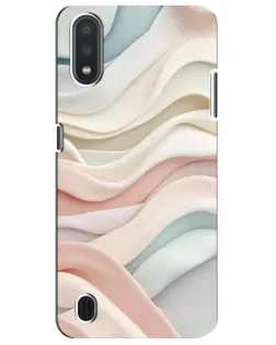 Чехол для Samsung Galaxy M01 Core (A013F) с картинкой «Пастельные нежные волны»