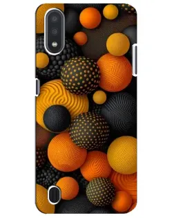 Чехол для Samsung Galaxy M01 Core (A013F) с картинкой «Объемные оранжевые сферы»