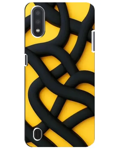Чехол для Samsung Galaxy M01 Core (A013F) с картинкой «Черное желтое переплетение» Чехол для Samsung Galaxy M01 Core (A013F) с картинкой «Черное желтое переплетение»