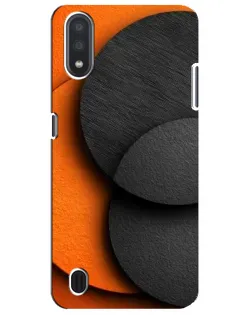 Чехол для Samsung Galaxy M01 Core (A013F) с картинкой «Геометрия оранжевых кругов»