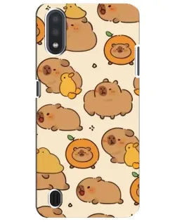 Чехол для Samsung Galaxy M01 Core (A013F) с картинкой «Капибары с апельсинами»