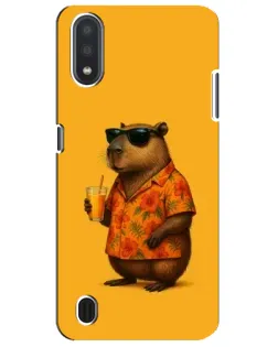 Чехол для Samsung Galaxy M01 Core (A013F) с картинкой «Капибара на отдыхе»