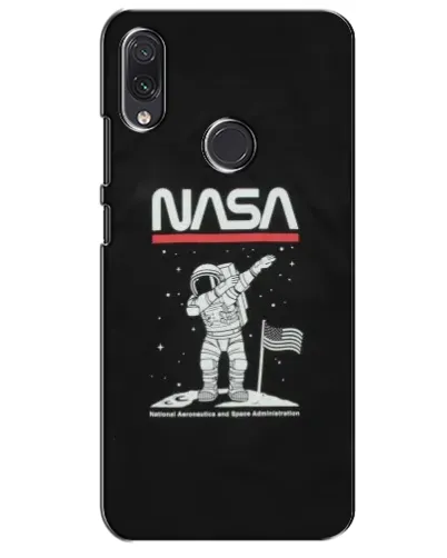 Чехол для Samsung Galaxy M01s с картинкой «NASA — шагаем по Луне»