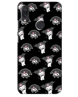 Чехол для Samsung Galaxy M01s с картинкой «Черный паттерн Kuromi»