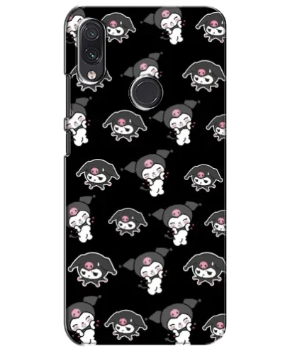 Чехол для Samsung Galaxy M01s с картинкой «Черный паттерн Kuromi»
