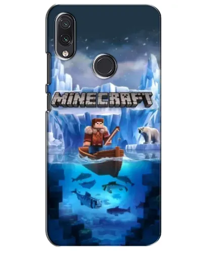 Чехол для Samsung Galaxy M01s с картинкой «Minecraft ледяной мир»