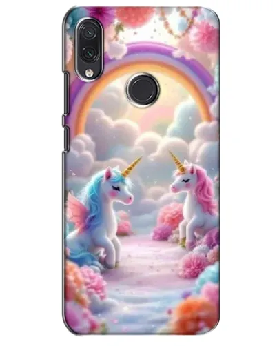 Чехол для Samsung Galaxy M01s с картинкой «Радуга и единороги»