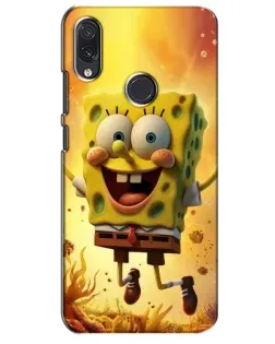 Чехол для Samsung Galaxy M01s с картинкой «Губка Боб прыгает»