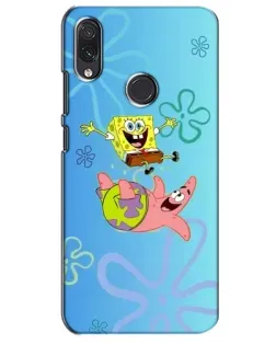 Чехол для Samsung Galaxy M01s с картинкой «Спанч Боб и Патрик»