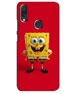 Чехол для Samsung Galaxy M01s с картинкой «Спанч Боб на красном»