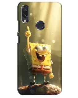 Чехол для Samsung Galaxy M01s с картинкой «Сияющий Спанч Боб»