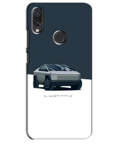 Чехол для Samsung Galaxy M01s с картинкой «Серебристый Cybertruck Tesla»