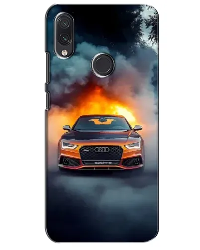 Чехол для Samsung Galaxy M01s с картинкой «Audi в огненном дыму»