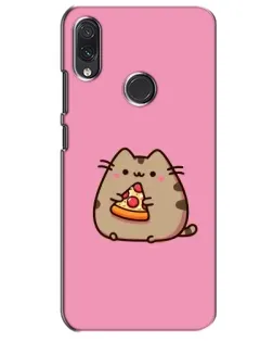 Чехол для Samsung Galaxy M01s с картинкой «Пушин с пиццей»