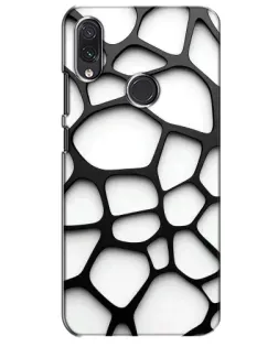 Чехол для Samsung Galaxy M01s с картинкой «Белая объемная сетка»
