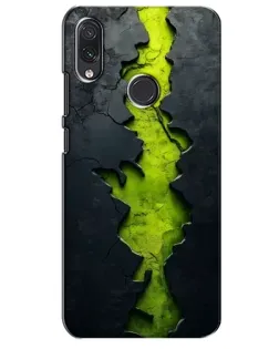 Чехол для Samsung Galaxy M01s с картинкой «Салатовый разлом скалы»