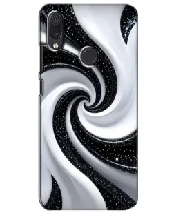 Чехол для Samsung Galaxy M01s с картинкой «Черно-белая спираль»