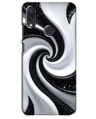 Чехол для Samsung Galaxy M01s с картинкой «Черно-белая спираль»