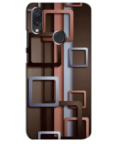 Чехол для Samsung Galaxy M01s с картинкой «Коричневые объемные квадраты»
