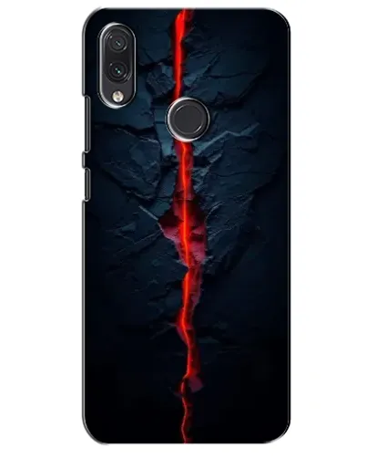Чехол для Samsung Galaxy M01s с картинкой «Kрасная лавовая трещина»