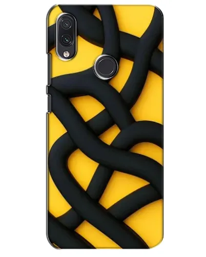 Чехол для Samsung Galaxy M01s с картинкой «Черное желтое переплетение»