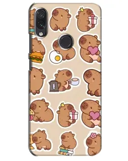 Чехол для Samsung Galaxy M01s с картинкой «Капибары паттерн» Чехол для Samsung Galaxy M01s с картинкой «Капибары паттерн»