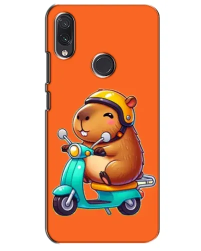 Чехол для Samsung Galaxy M01s с картинкой «Капибара на скутере»