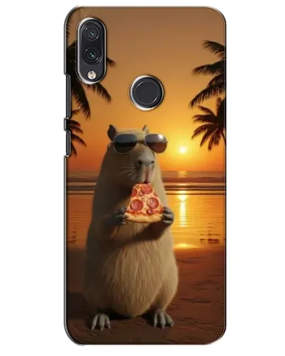Чехол для Samsung Galaxy M01s с картинкой «Капибара с пиццей»