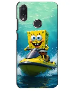 Чохол для Samsung Galaxy M10s з картинкою «Спанч Боб на гідроциклі»