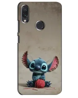Чехол для Samsung Galaxy M10s с картинкой «Стич на коричневом фоне»