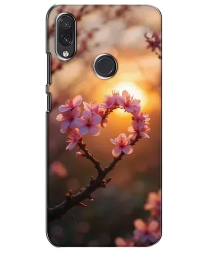 Чехол для Samsung Galaxy M10s с картинкой «Розовый цвет сердце на фоне заката»