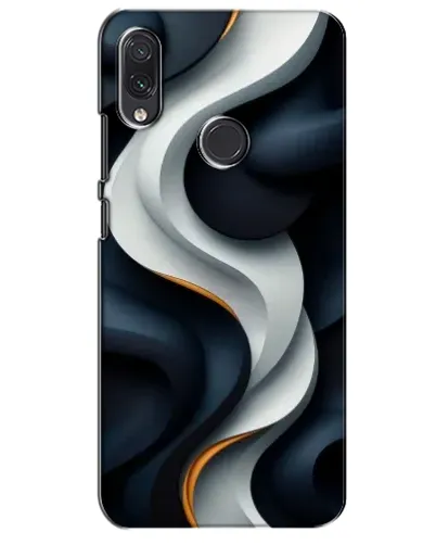 Чехол для Samsung Galaxy M10s с картинкой «Объемные черно-белые ленты»