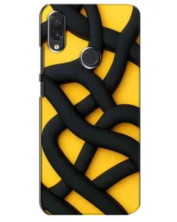 Чехол для Samsung Galaxy M10s с картинкой «Черное желтое переплетение» Чехол для Samsung Galaxy M10s с картинкой «Черное желтое переплетение»