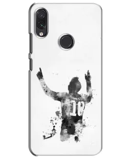 Чохол для Samsung Galaxy M10s з картинкою «Чорно-білий силует Мессі»