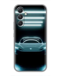 Чехол для Sony Xperia 1 VI с картинкой «Tesla в неоне»