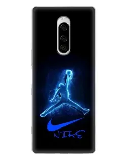 Чехол для Sony Xperia 1 с картинкой «Jordan Neon Blue» Чехол для Sony Xperia 1 с картинкой «Jordan Neon Blue»
