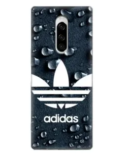 Чехол для Sony Xperia 1 с картинкой «Adidas Trefoil Blue»