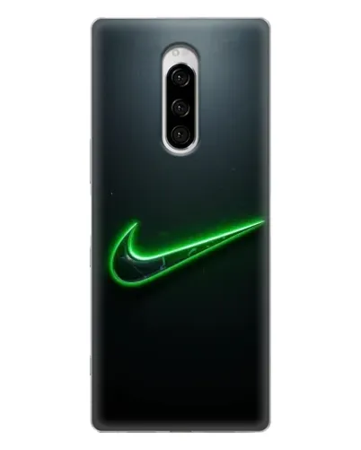 Чехол для Sony Xperia 1 с картинкой «Неоновый контур Nike» Чехол для Sony Xperia 1 с картинкой «Неоновый контур Nike»