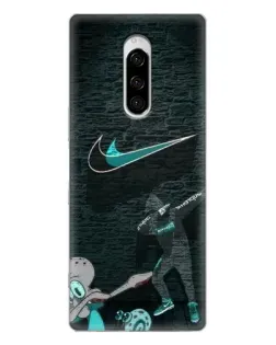 Чехол для Sony Xperia 1 с картинкой «Спортивный арт Nike»