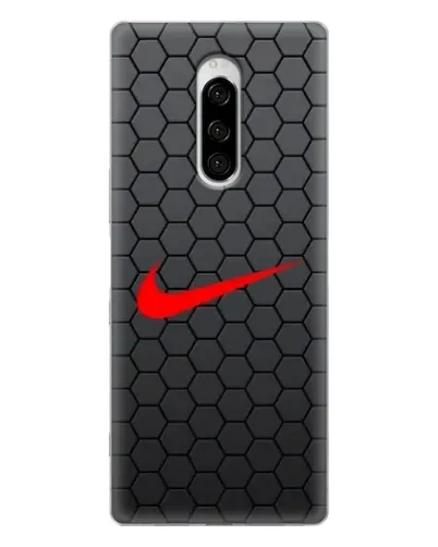 Чехол для Sony Xperia 1 с картинкой «Nike — карбоновая сетка» Чехол для Sony Xperia 1 с картинкой «Nike — карбоновая сетка»