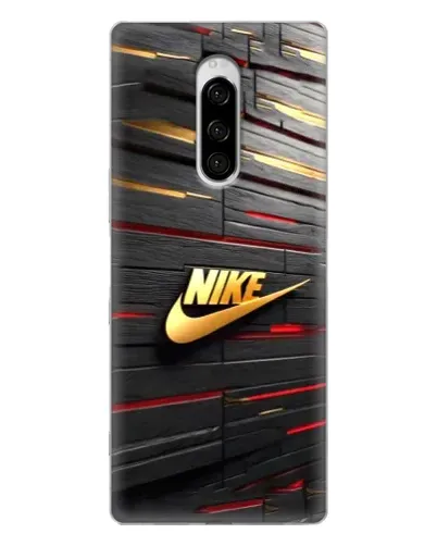 Чехол для Sony Xperia 1 с картинкой «Золотой Nike на металле» Чехол для Sony Xperia 1 с картинкой «Золотой Nike на металле»