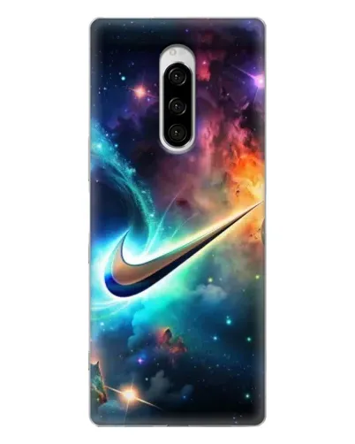 Чехол для Sony Xperia 1 с картинкой «Космический Nike Swoosh» Чехол для Sony Xperia 1 с картинкой «Космический Nike Swoosh»