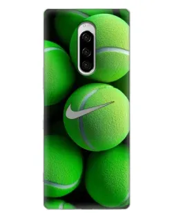 Чехол для Sony Xperia 1 с картинкой «Теннисные мячи Найк»