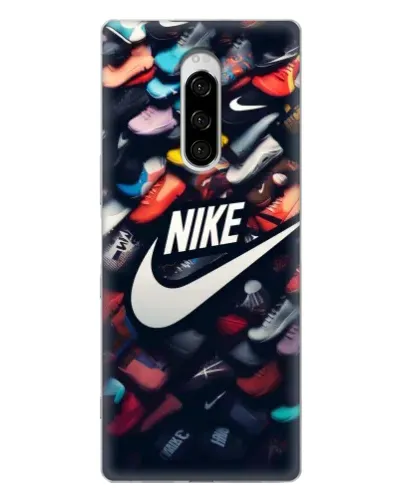 Чехол для Sony Xperia 1 с картинкой «Коллекция кроссовок Nike» Чехол для Sony Xperia 1 с картинкой «Коллекция кроссовок Nike»