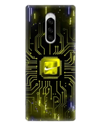 Чехол для Sony Xperia 1 с картинкой «Nike — золотая искра» Чехол для Sony Xperia 1 с картинкой «Nike — золотая искра»
